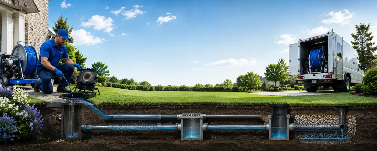 Outdoor drain cleaning information for Lakeshore, CA